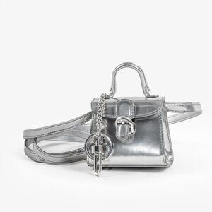 Delvaux Silver Le Brillant Leather Handbag